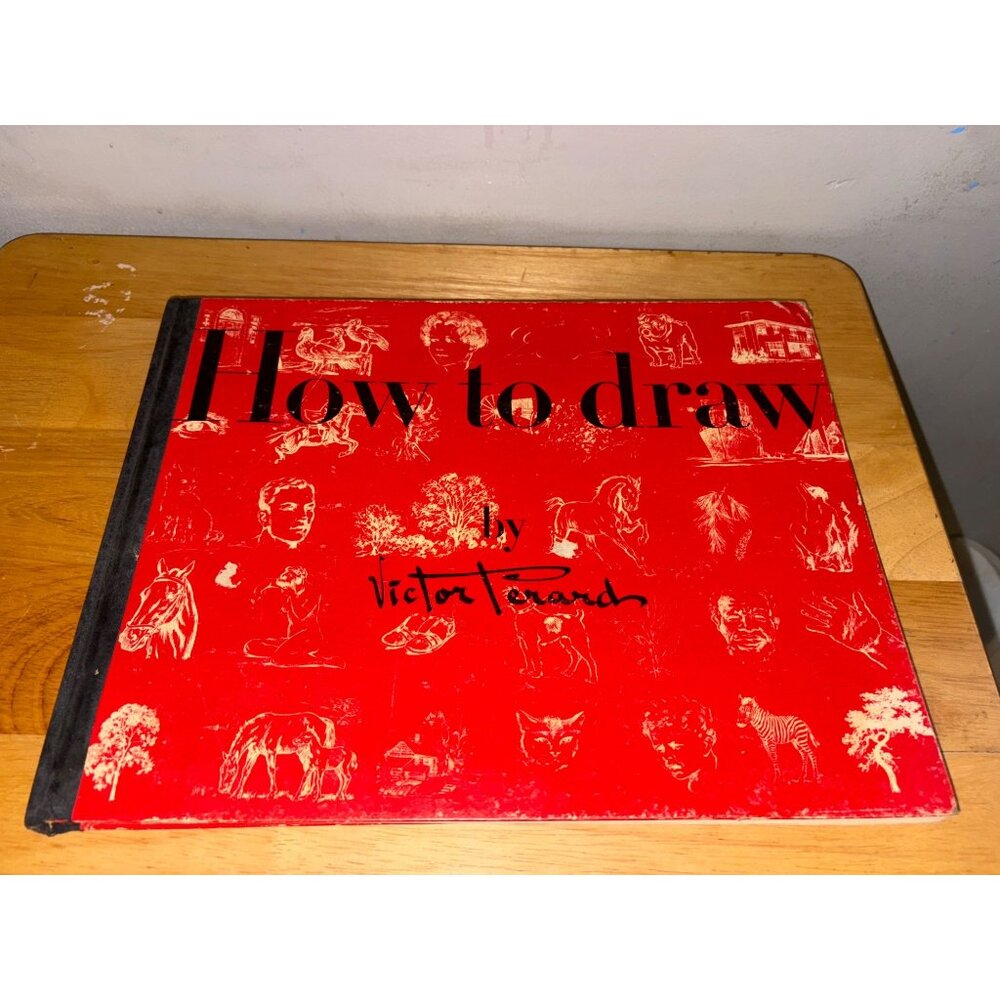 Vintage How To Draw By Victor Perard Hardcover Art Instruction Book Tutorial